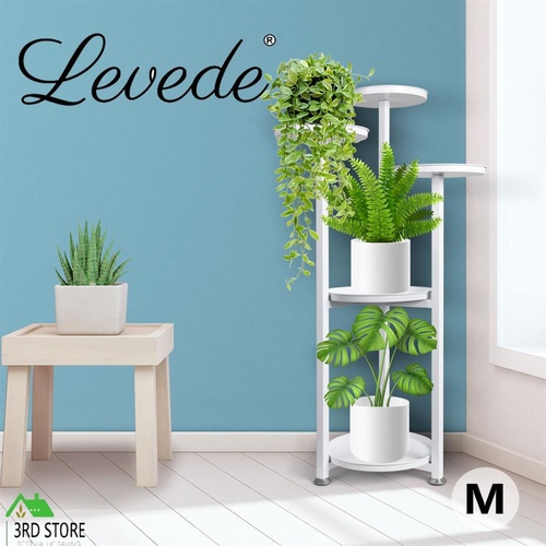 Levede 5 Tier Plant Stand Outdoor Indoor Flower Pots Rack Garden Shelf 100CM White