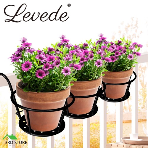 Levede 3x Plant Stand flower Holder Hanging Pot Basket Plant Garden Wall Storage