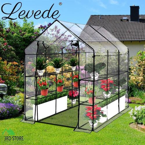 RETURNs 3 Tier Walk In Greenhouse Garden Shed PVC Cover Film Tunnel Green House Plant