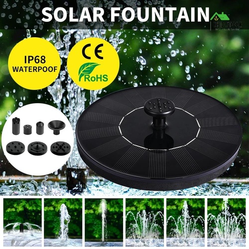 Solar Powered Water Fountain Power Floating Kit Garden Pond Pool Bird Bath Panel