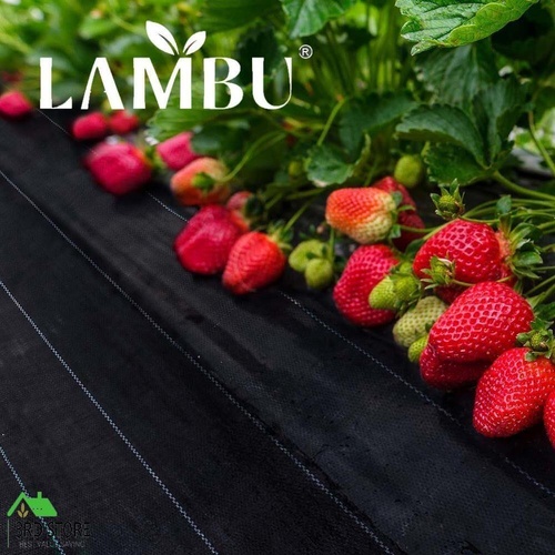 Lambu Weed Mat 1.83mx50m Plant Control Weed Mat Pebbles Gravel Woven Fabric