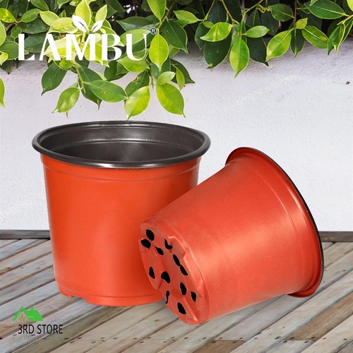 Lambu 100X Plastic Plant Pots Flowers Garden Nursery Seeding Growing Container