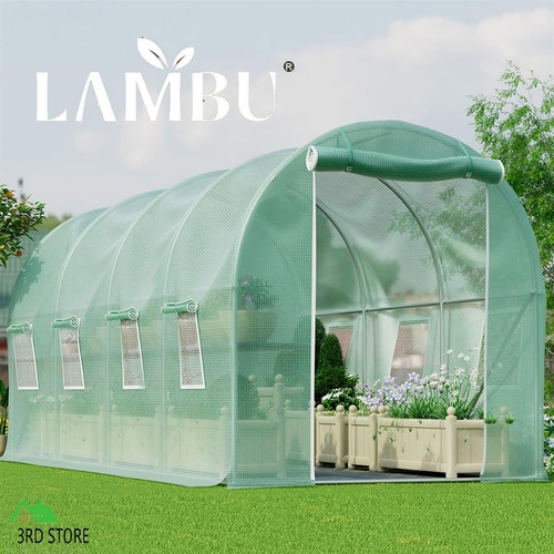 Lambu Greenhouse Walk in Green House Tunnel Plant Garden Shed Storage PE Cover