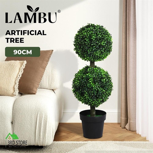 Lambu Artificial Topiary Trees Fake Plants Potted for Porch Home Decor
