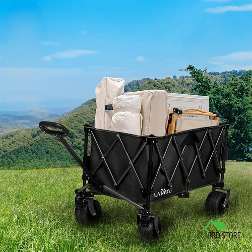 Lambu Folding Wagon Cart 240L Garden Outdoor Camping Shopping Trolley Wheels