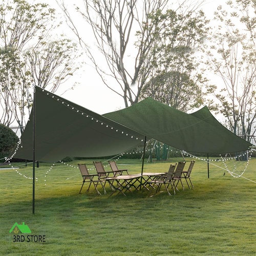 Manan Army Tarp Heavy Duty 400GSM Tarpaulin Canvas Cover Waterproof Sun 3x3m