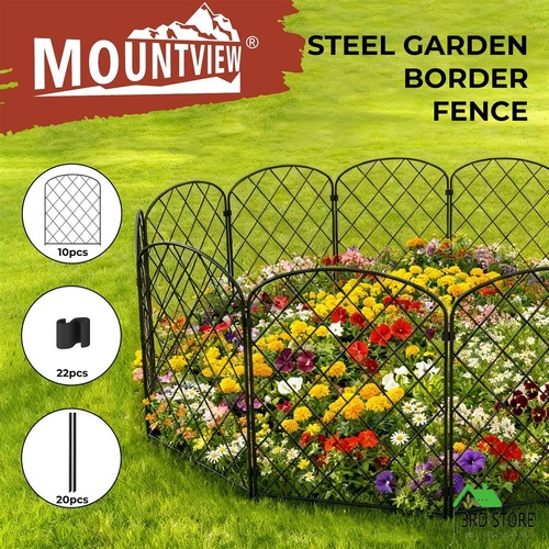 Mountview 10 Pack Animal Barrier Decorative Garden Fence Pet Border Outdoor