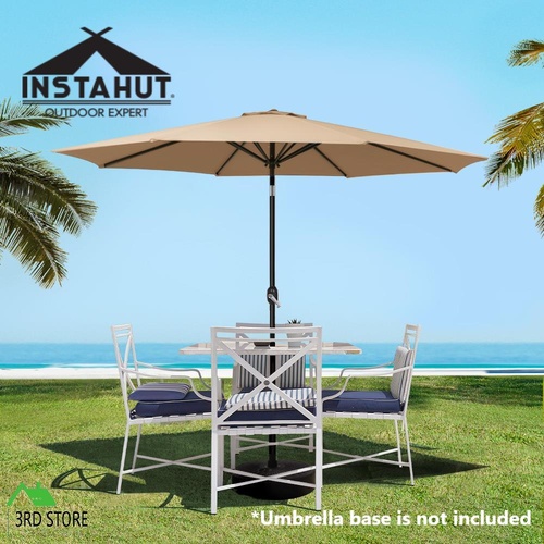 Instahut Outdoor Umbrella Umbrellas Beach Pole Garden Tilt Sun Patio UV 2.7m