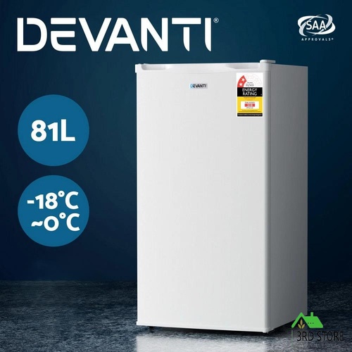 Devanti 81L Upright Freezer Fridge White