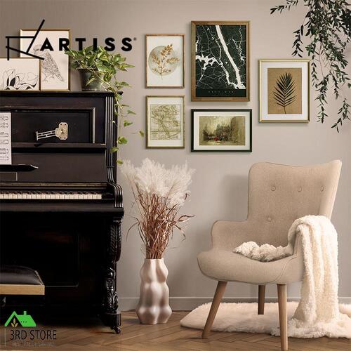 Artiss Armchair Lounge Chair Fabric Sofa Accent Chairs and Ottoman Beige