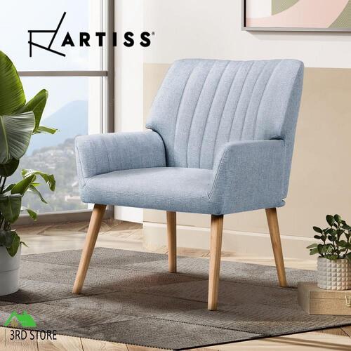 Artiss Armchair Lounge Chair Armchairs Accent Chairs Sofa Couch Fabric Grey