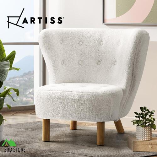 Artiss Armchair Lounge Accent Chair Armchairs Couch Chairs Sofa Bedroom White