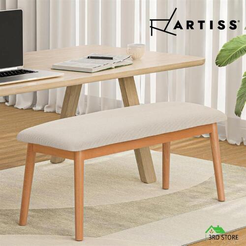 Artiss Dining Bench Upholstery Seat Stool Chair Cushion Furniture Oak 106cm