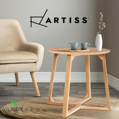 Artiss Coffee Table Round Side End Tables Bedside Furniture Wooden Modern
