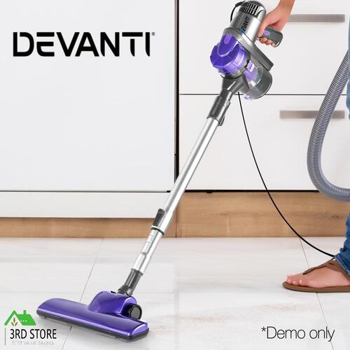 RETURNs Devanti Handheld Vacuum Cleaner Stick Handstick Bagless Corded Car Vac Purple