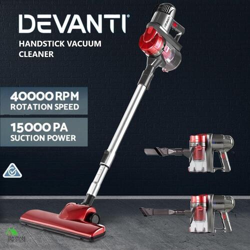 RETURNs Devanti Handheld Vacuum Cleaner Stick Handstick Corded Bagless Ultra Light Red