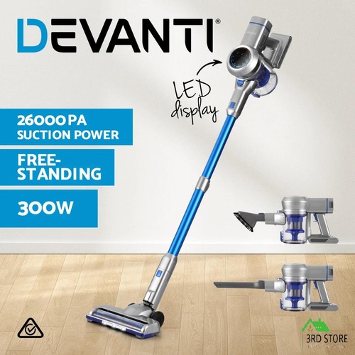 Devanti 300W Stick Vacuum Cleaner Cordless Self-Standing