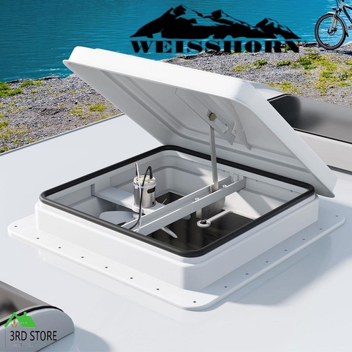 Weisshorn Caravan Roof Vent Fan Air Exhaust Hatch 12V RV Motorhome Camper White
