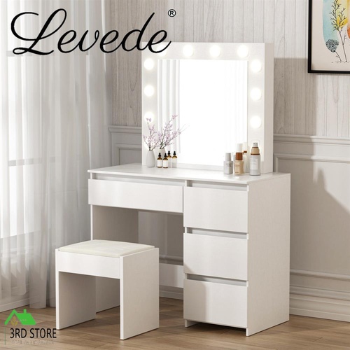 Levede Dressing Table Stool Mirrors Jewellery Cabinet Makeup Organizer Zena B
