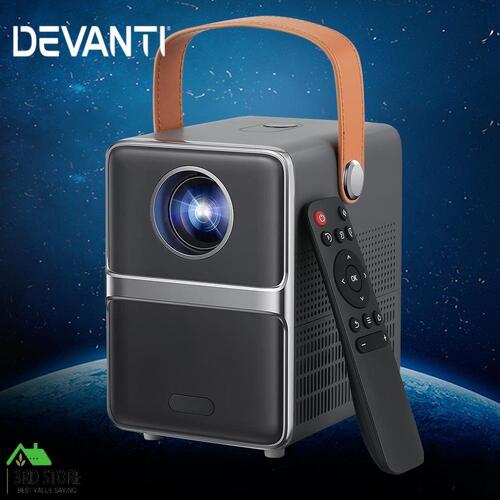 Devanti Portable Wifi Video Projector 4K Home Theater Screen Cast HDMI