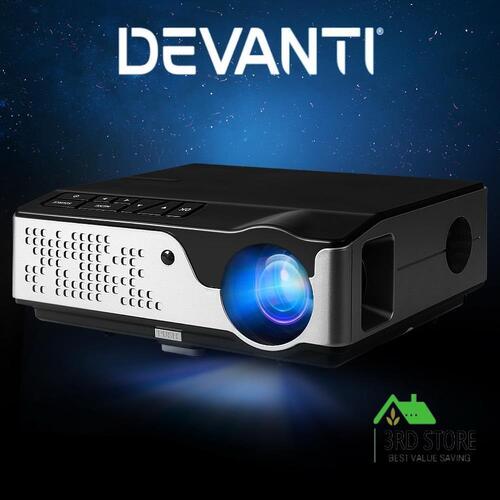 RETURNs Devanti Video Projector Wifi USB Portable 4000 Lumens HD 1080P Home Theater