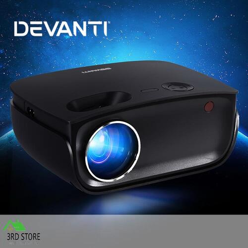 Devanti Mini Video Projector Wifi USB HDMI Portable 2000 Lumens HD 1080P Home
