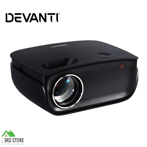 RETURNs Devanti Mini Video Projector Wifi USB HDMI Portable 2000 Lumens HD 1080P Home