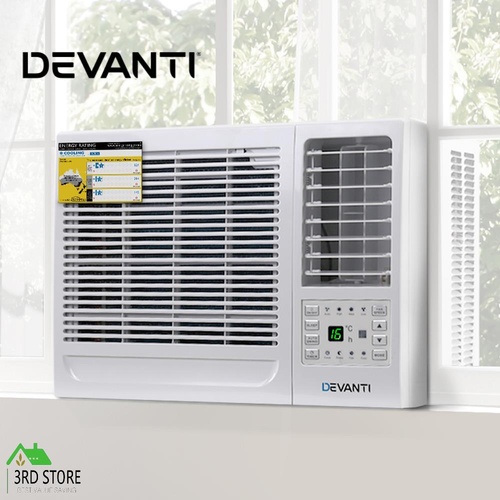 RETURNs Devanti 1.6kW Window Air Conditioner w/o Reverse Cycle Wall Box Cooling Only