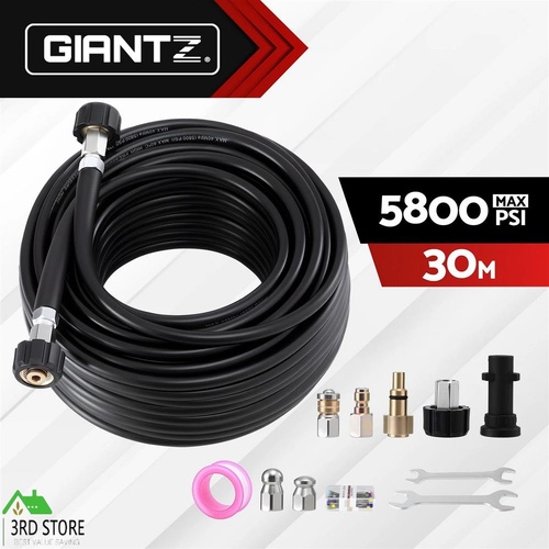 Giantz Pressure Washer Hose 30M 5800PSI Power Replacement Extension 1/4'' Quick Connect