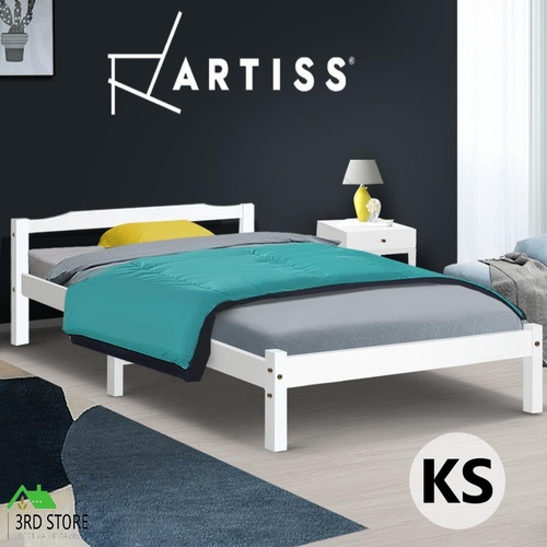 Artiss Bed Frame King Single Size Wooden Mattress Base Timber Platform