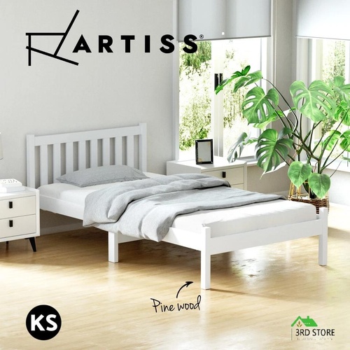 Artiss Bed Frame King Single Wooden Timber Mattress Size Base Bedroom