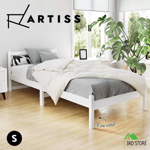 Artiss Wooden Bed Frame Single Size SOFIE Pine Timber Mattress Base Bedroom