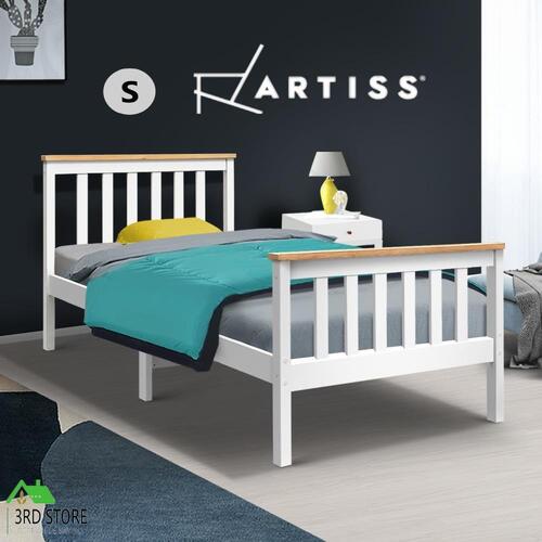 Artiss Bed Frame Single Wooden Timber Mattress Base Bedroom Furniture Kids