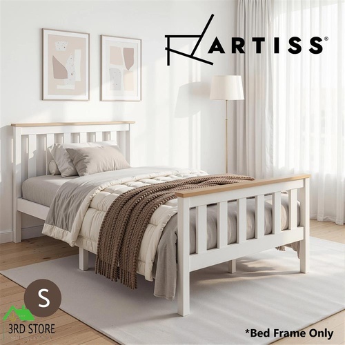 Artiss Bed Frame Single Wooden Timber Mattress Base Bedroom Furniture Kids