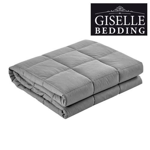 Giselle Weighted Blanket 2.3KG Kids Adult Gravity Blanket Relax Light Grey