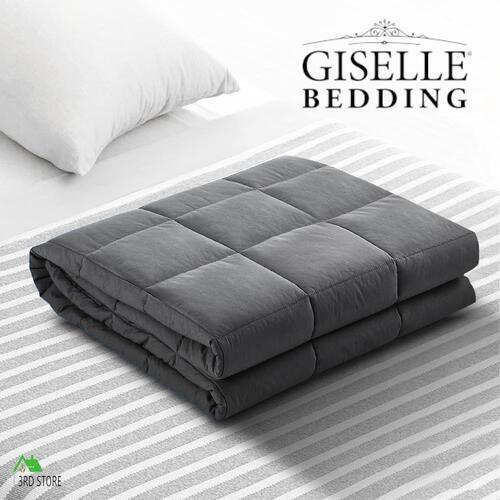 Giselle Weighted Blanket 2.3KG Kids Adult Gravity Blanket Relax Dark Grey