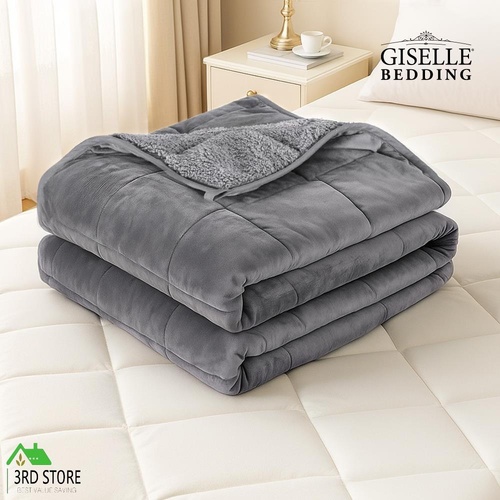 Giselle 6.8KG Weighted Blanket Adults Kid Anti Anxiety Gravity Blankets Sherpa Fleece