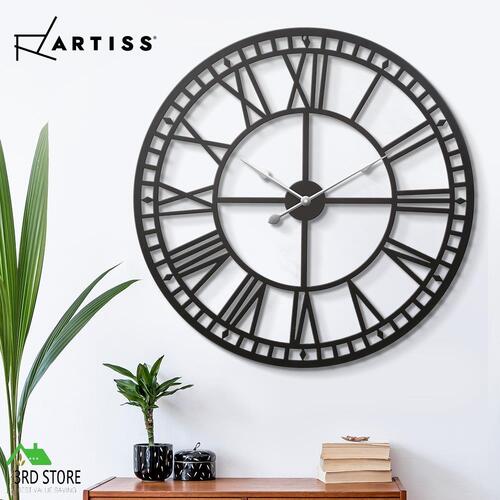 Wall Clock Large Modern Vintage Metal Luxury Art Home Decor 80CM