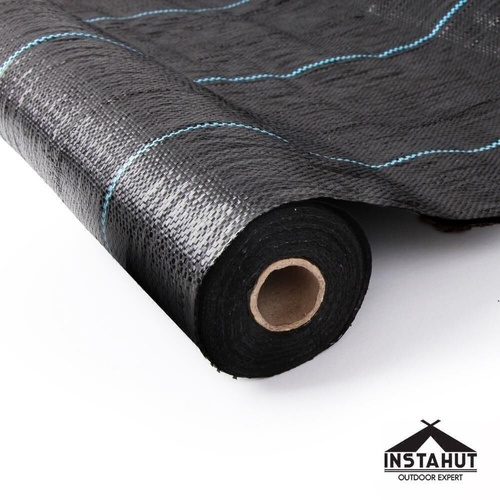 Instahut 0.915x 100m Weedmat Weed Control Mat Matting Woven Fabric Plants