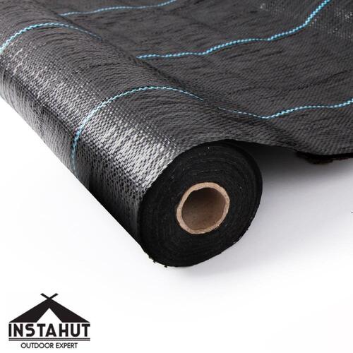Instahut 3.66x 30m Weed Mat Matting Control Weedmat Woven Fabric Plant Cover