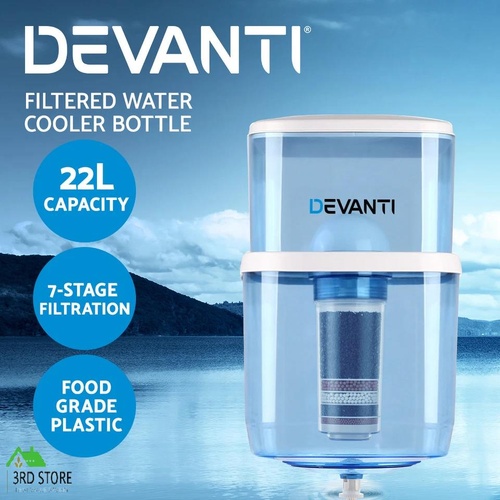 Devanti 22L Water Dispenser Purifier Filter Bottle Container 6 Stage Filtration