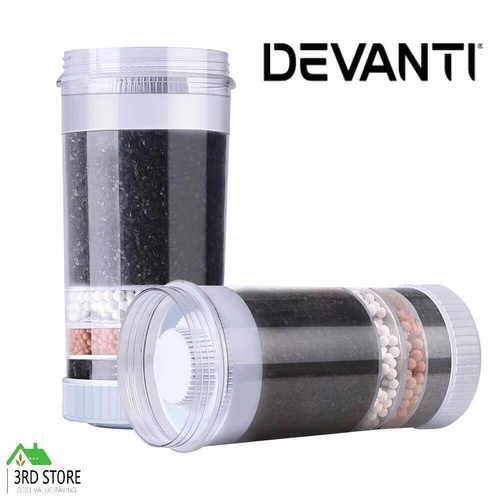 Devanti Water Cooler Filter Purifier 2 Pack Ceramic Carbon Mineral Cartridge