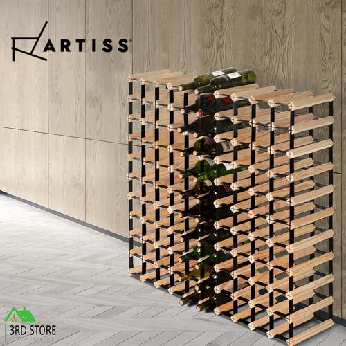 Artiss 110 Bottle Timber Wine Rack Wooden Storage System Cellar Organiser Stand