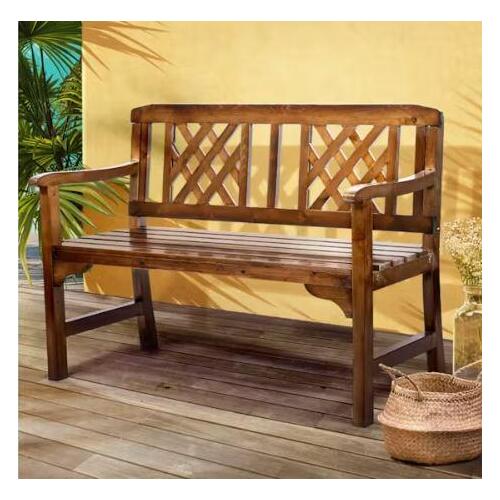 Furb Garden Bench Seat Wooden Outdoor Chair Park Patio Furniture Lounge Backyard