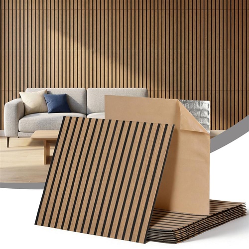 Artiss 10PCS Peel and Stick Wall Panels Tiles 68X68CM Self Adhesive for Home Office Studio Brown