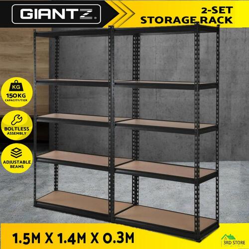 Giantz 2x1.5M Warehouse Rack Shelving Racking Storage Garage Steel Shelf