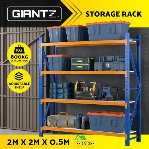 RETURNs Giantz 2MX2M Garage Shelving Warehouse Rack Racking Pallet Storage Shelves Steel