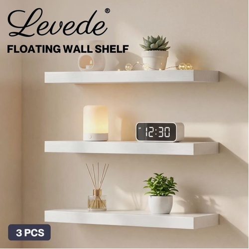 Levede Floating Wall Shelf 3 PCS DIY Wall Mounted Bookshelf Display Storage Rack
