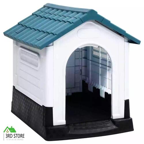 Dog House Blue 57x68x66 cm Polypropylene vidaXL
