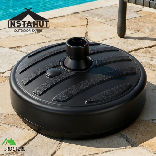 Instahut Outdoor Umbrella Base Weight Round Plastic Pole Holder 35-38mm Beach
